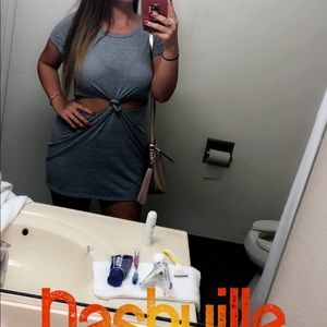 Cut-out T-shirt dress